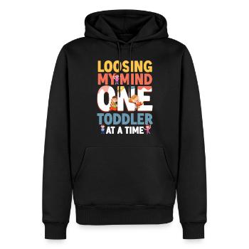 Fournisseur de services de garde d’enfants Enseignant - Sweat à capuche Premium bio Homme - noir - Devant - Nico (187cm)