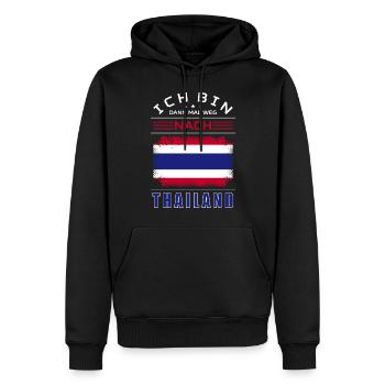Ich Bin Dann Mal Weg Nach Thailand Fahne Urlaub - Männer Premium Bio Hoodie - Schwarz - Vorne - Nico (187cm)