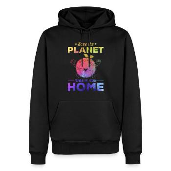 Lustiger Tag der Erde - Rette den Planeten Dies - Männer Premium Bio Hoodie - Schwarz - Vorne - Nico (187cm)