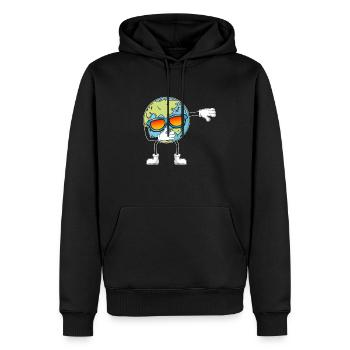 Terre Dab Danse Jour de la Terre Dabbing Planète Drôle - Sweat à capuche Premium bio Homme - noir - Devant - Nico (187cm)