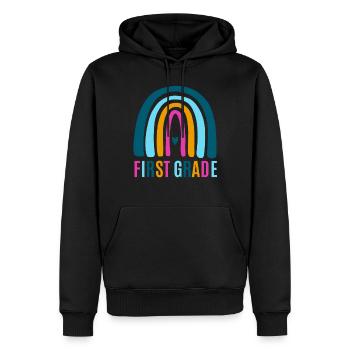 Les enseignants de première année retournent à l’école - Sweat à capuche Premium bio Homme - noir - Devant - Nico (187cm)