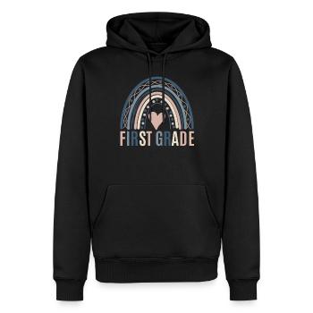 Les enseignants de première année retournent à l’école - Sweat à capuche Premium bio Homme - noir - Devant - Nico (187cm)
