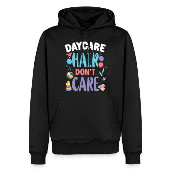 Fournisseur de services de garde d’enfants Enseignant - Sweat à capuche Premium bio Homme - noir - Devant - Nico (187cm)