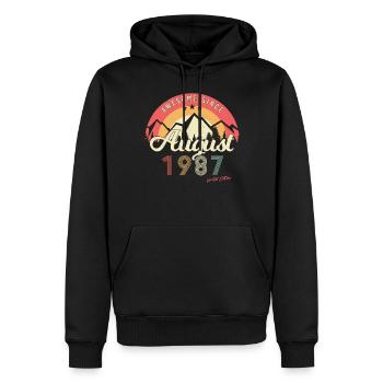 Baujahr Im August 1987 - Männer Premium Bio Hoodie - Schwarz - Vorne - Nico (187cm)