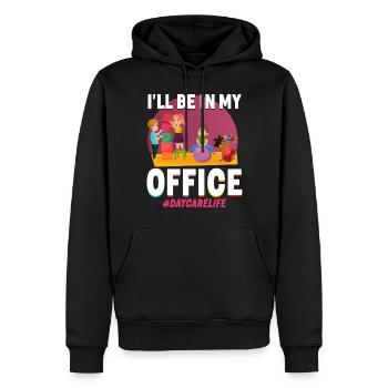 Fournisseur de services de garde d’enfants Enseignant - Sweat à capuche Premium bio Homme - noir - Devant - Nico (187cm)