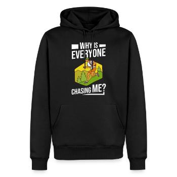 Cross Country Running Crosslauf Geländelauf Laufen - Sweat à capuche Premium bio Homme - noir - Devant - Nico (187cm)
