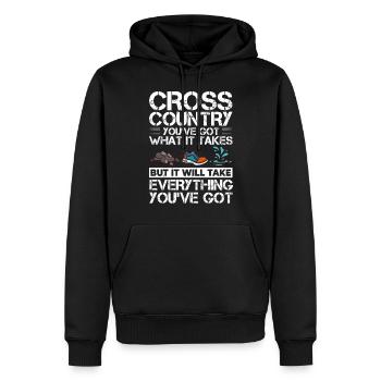 Cross Country Running Crosslauf Geländelauf Laufen - Männer Premium Bio Hoodie - Schwarz - Vorne - Nico (187cm)