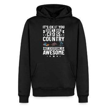 Cross Country Running Crosslauf Geländelauf Laufen - Sweat à capuche Premium bio Homme - noir - Devant - Nico (187cm)