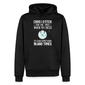 Cross Stitch Pattern Cross Stitch Needles Embroidery Weaving - Men’s Premium Organic Hoodie - black - Front - Nico (187cm)