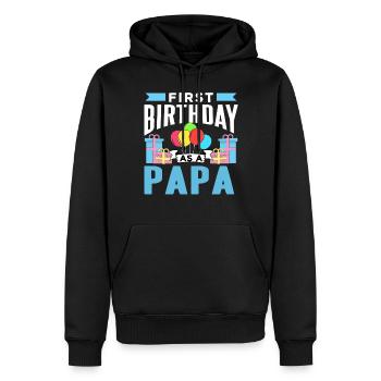 Erster Geburtstag Als Papa Party Vater Papi - Männer Premium Bio Hoodie - Schwarz - Vorne - Nico (187cm)