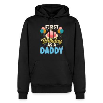 Erster Geburtstag Als Papi Party Vater Papa - Männer Premium Bio Hoodie - Schwarz - Vorne - Nico (187cm)
