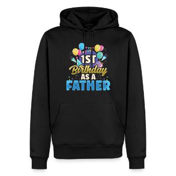 Erster Geburtstag Als Vater Party Papi Papa - Männer Premium Bio Hoodie - Schwarz - Vorne - Nico (187cm)