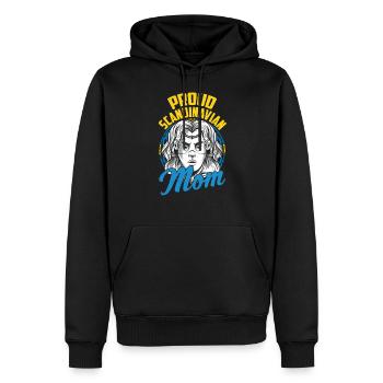 Stolze Skandinavische Mutter Schwedin Nordisch - Männer Premium Bio Hoodie - Schwarz - Vorne - Nico (187cm)