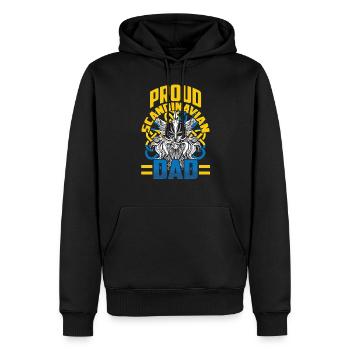 Fier père scandinave Suédois Nordique - Sweat à capuche Premium bio Homme - noir - Devant - Nico (187cm)