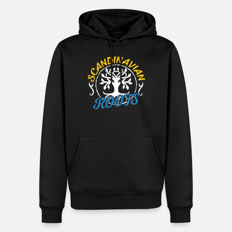 Racines scandinaves Scandinavie suédoise - Sweat à capuche Premium bio Homme - noir