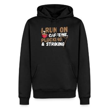 Concevoir un instrument de harpe pour un - Sweat à capuche Premium bio Homme - noir - Devant - Nico (187cm)