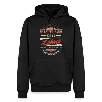 Lehrer Arbeitskollege Kollege Geschenk Retro - Männer Premium Bio Hoodie - Schwarz - Vorne - Nico (187cm)