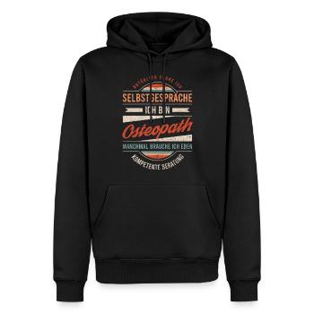 Osteopath Arbeitskollege Kollege Geschenk Retro - Männer Premium Bio Hoodie - Schwarz - Vorne - Nico (187cm)