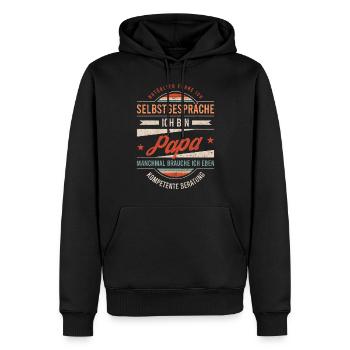 Papa Geburtstag Vatertag Lustiger Spruch - Männer Premium Bio Hoodie - Schwarz - Vorne - Nico (187cm)