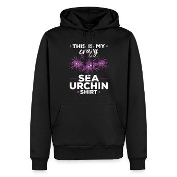 C’est ma folle oursin chemise oursin oursin - Sweat à capuche Premium bio Homme - noir - Devant - Nico (187cm)