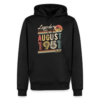 Légendaire depuis août 1951 Edition Limitée - Sweat à capuche Premium bio Homme - noir - Devant - Nico (187cm)