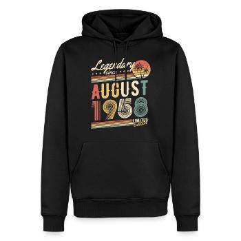 Legendary Since August 1958 Limited Edition - Männer Premium Bio Hoodie - Schwarz - Vorne - Nico (187cm)