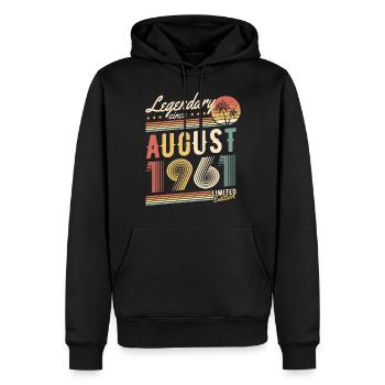 Légendaire depuis août 1961 Edition Limitée - Sweat à capuche Premium bio Homme - noir - Devant - Nico (187cm)