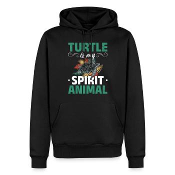 Schildkröte ist mein Geist Tier — Süße Schildkröte - Männer Premium Bio Hoodie - Schwarz - Vorne - Nico (187cm)