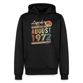 Légendaire depuis août 1972 Edition Limitée - Sweat à capuche Premium bio Homme - noir - Devant - Nico (187cm)