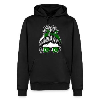 Pakistanais Pakistan Pakistan - Sweat à capuche Premium bio Homme - noir - Devant - Nico (187cm)