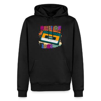 best of 1981 cassette 80s 41st birthday - Sweat à capuche Premium bio Homme - noir - Devant - Nico (187cm)