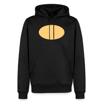 Yellow Oval Conception simple - Sweat à capuche Premium bio Homme - noir - Devant - Nico (187cm)