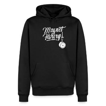 Magnet Fischen Magnetfischen Magnetfischer - Männer Premium Bio Hoodie - Schwarz - Vorne - Nico (187cm)
