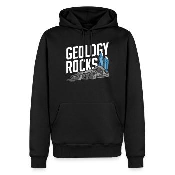 Géologie Géologue Étudiant en géologie Professeur de géologie - Sweat à capuche Premium bio Homme - noir - Devant - Nico (187cm)