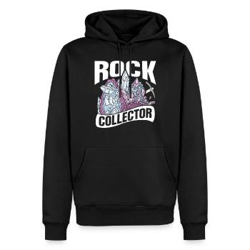 Collectionneur de pierre Géologue Géologie Étudiant En Géologie - Sweat à capuche Premium bio Homme - noir - Devant - Nico (187cm)