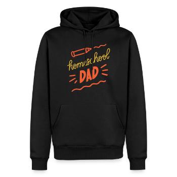 Homeschool Papa Vater Homeschooling Vatertag - Männer Premium Bio Hoodie - Schwarz - Vorne - Nico (187cm)