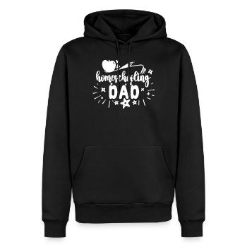 Homeschooling Papa Vater Homeschool Vatertag - Männer Premium Bio Hoodie - Schwarz - Vorne - Nico (187cm)