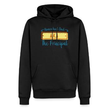 Homeschool Papa Der Schulleiter Homeschooling - Männer Premium Bio Hoodie - Schwarz - Vorne - Nico (187cm)