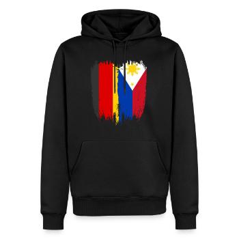 Deutschland Flagge Philippinen - Männer Premium Bio Hoodie - Schwarz - Vorne - Nico (187cm)