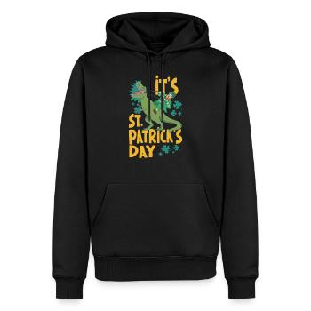 Aujourd’hui, c’est la Saint-Patrick irlandaise irlandaise - Sweat à capuche Premium bio Homme - noir - Devant - Nico (187cm)