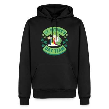 Équipe de la Saint-Patrick Irlande gaélique irlandaise - Sweat à capuche Premium bio Homme - noir - Devant - Nico (187cm)