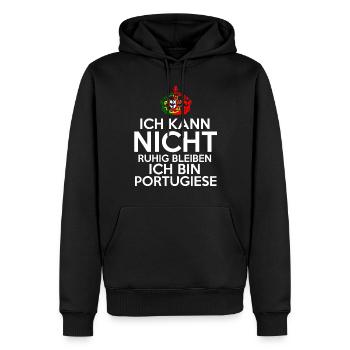 Portugal Portugiese Portugiesisches - Männer Premium Bio Hoodie - Schwarz - Vorne - Nico (187cm)