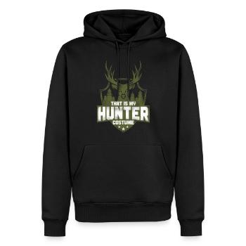Chasseur de cerfs Buck Halloween - Sweat à capuche Premium bio Homme - noir - Devant - Nico (187cm)
