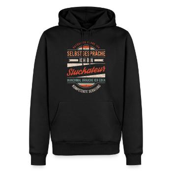 Stuckateur Arbeitskollege Kollege Geschenk Retro - Männer Premium Bio Hoodie - Schwarz - Vorne - Nico (187cm)