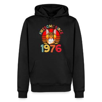 Awesome since 1976 Katze 46. Geburtstag Geschenk - Männer Premium Bio Hoodie - Schwarz - Vorne - Nico (187cm)