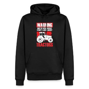 Tractor Driving Tractor Farmer Gift - Men’s Premium Organic Hoodie - black - Front - Nico (187cm)