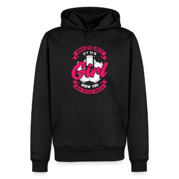 Footballeur Footballeur Cadeau joueur de football - Sweat à capuche Premium bio Homme - noir - Devant - Nico (187cm)
