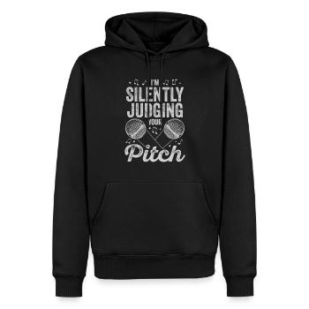 Drôles de cours de chant Cadeau de professeur de chant - Sweat à capuche Premium bio Homme - noir - Devant - Nico (187cm)