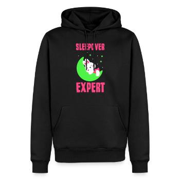 Expert pour les nuitées Nuitée Party sweet - Sweat à capuche Premium bio Homme - noir - Devant - Nico (187cm)