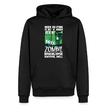 Buck Deer Hunting Hunter Zombie - Männer Premium Bio Hoodie - Schwarz - Vorne - Nico (187cm)